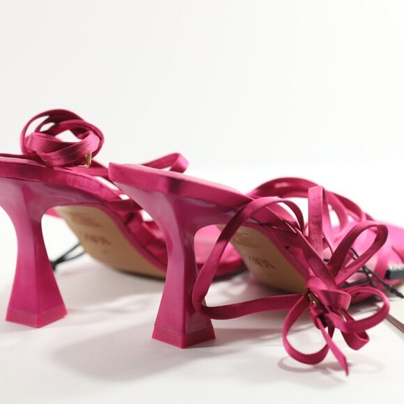 ZARA LACE UP HIGH HEEL SANDALS 6.5 NWT - Picture 5 of 5